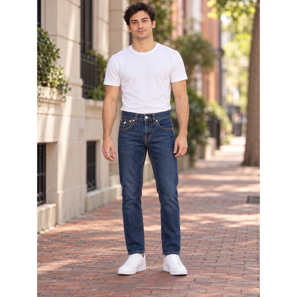 True Religion Jeans Mens 29 Straight Leg Dark Flap Pocket Denim Y2K Streetwear